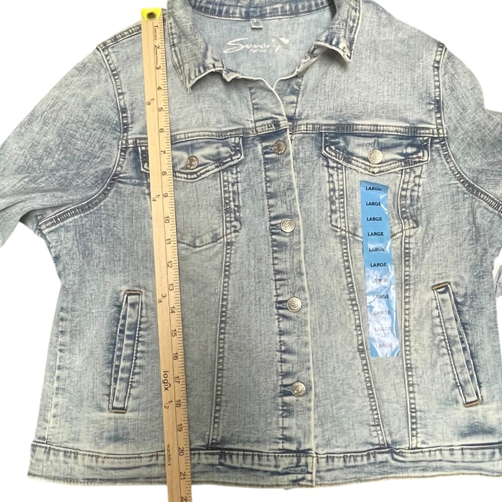 Women's Seven7 Denim Jacket Size Large NWT - Picture 7 of 8